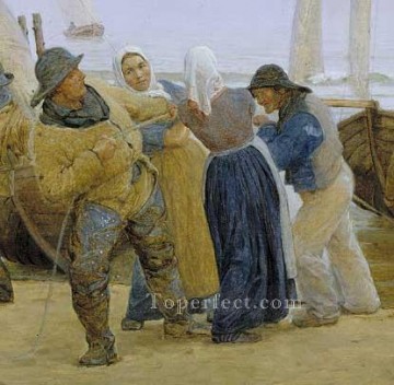 Pescadores de Hornbaek 1875 Peder Severin Kroyer Oil Paintings